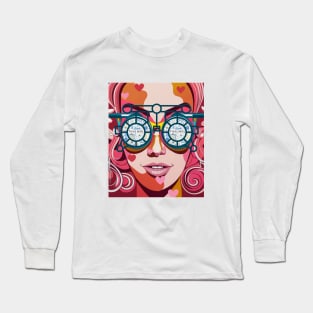 Abstract Ophthalmology Valentines Girl,brafdesign Long Sleeve T-Shirt